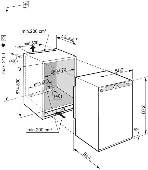 Встраиваемый холодильник Liebherr IK 1660 в Москве и Московской области от магазина Ammina