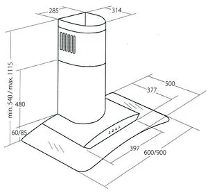 Вытяжка Akpo Zefir ECO 90 в Москве и Московской области от магазина Ammina