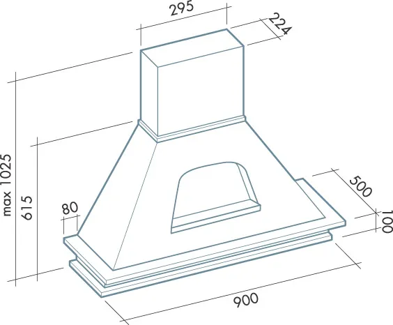 Вытяжка Falmec Melissa Tulip 90/600 в Москве и Московской области от магазина Ammina