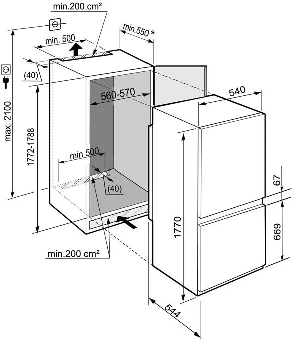 Встраиваемый холодильник Liebherr ICUNS 3324 в Москве и Московской области от магазина Ammina