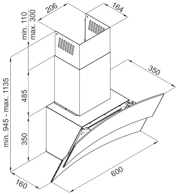 Вытяжка MAUNFELD LYM ARCA 60 в Москве и Московской области от магазина Ammina